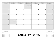 2025 Calendar With Holidays PDF