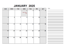 2025 Calendar with Netherlands Holidays PDF