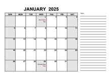 2025 Calendar with Philippines Holidays PDF