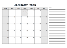 2025 Calendar with South Africa Holidays PDF