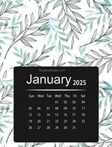 2025 Colorful Classic Nature Pattern Calendar