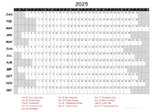 2025 Excel Calendar Project Timeline