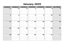 2025 Free Blank Calendar