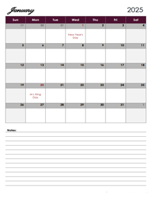 2025 Google Docs Calendar With Large Boxes