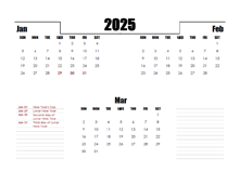 2025 Hong Kong Quarterly Planner Template