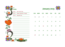 2025 India Calendar Free Printable Template