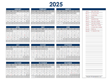 2025 Ireland Annual Calendar with Holidays