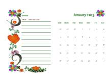 2025 Ireland Calendar Free Printable Template