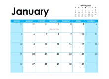 2025 Ireland Monthly Calendar Colorful Design