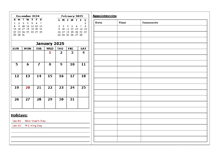 2025 Monthly Appointment Calendar Template