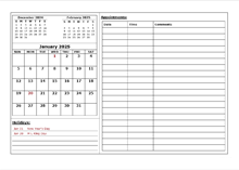 2025 Monthly Appointment Calendar
