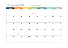 2025 Monthly Calendar Design