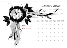 2025 Monthly Calendar Design Template