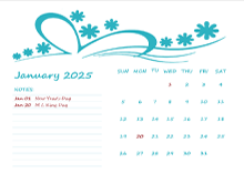 2025 Monthly Calendar Template Kindergarten