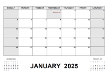 2025 Monthly Planner with Thailand Holidays