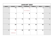 2025 Monthly Word Australia Calendar Holidays