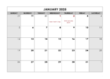 2025 Monthly Word UK Calendar Holidays