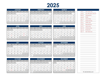 2025 New Zealand Annual Calendar with Holidays
