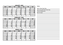 2025 New Zealand Quarterly Calendar with Holidays