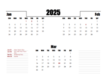 2025 New Zealand Quarterly Planner Template