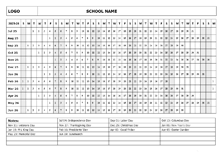 2025 One Page School Calendar Jul