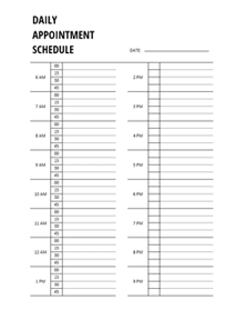 Printable 2025 Appointment Calendar