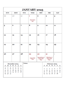 2025 Printable Calendar with Hong Kong Holidays