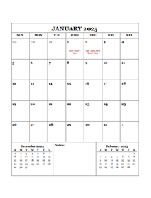 2025 Printable Calendar with New Zealand Holidays