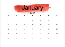 2025 Printable Mini Calendar