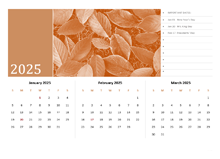 2025 Printable Three Months Calendar