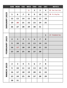 2025 Quarterly Events Calendar Word Template