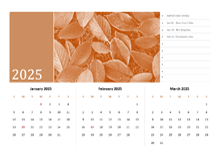 2025 Quarterly Photo Calendar Word Template