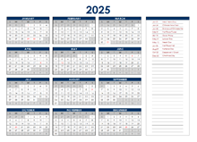 2025 Singapore Annual Calendar with Holidays
