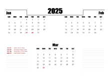 2025 Singapore Quarterly Planner Template