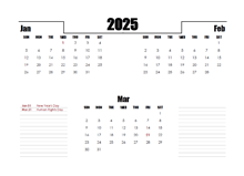 2025 South Africa Quarterly Planner Template