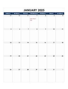 2025 Thailand Calendar Spreadsheet Template