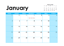 2025 Thailand Monthly Calendar Colorful Design