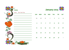 2025 UAE Calendar Free Printable Template