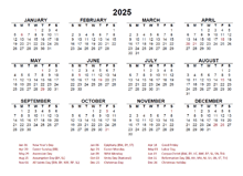 2025 Year at a Glance Calendar with Germany Holidays