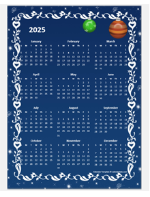 2025 Yearly Calendar Design Template