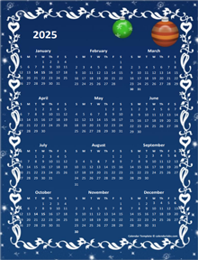 2025 Yearly Calendar Design Template