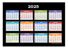2025 Yearly Calendar For Powerpoint
