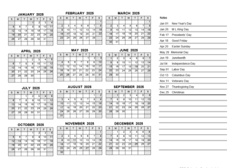 2025 Yearly Calendar PDF