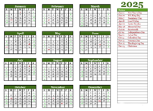 2025 Yearly Large Calendar For Wall