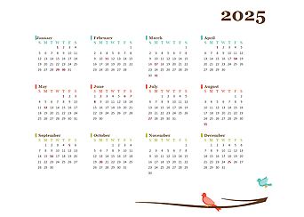 2025 Yearly Malaysia Calendar Design Template