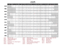 2025 Yearly Project Timeline Calendar Malaysia
