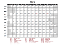 2025 Yearly Project Timeline Calendar South Africa