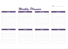 Free Weekly Onenote Planner