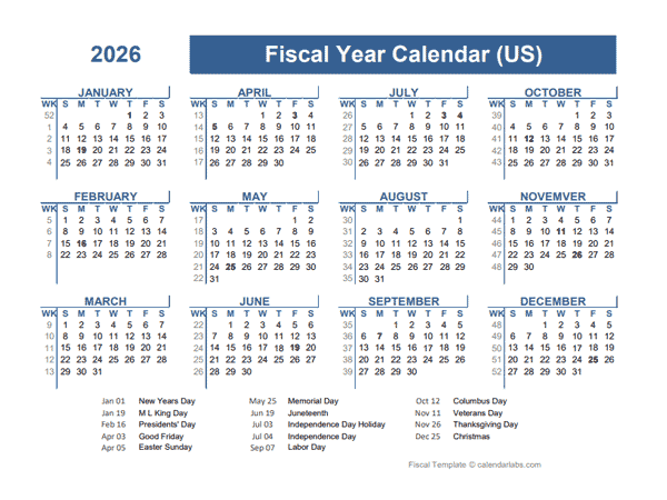 2026-2027 Fiscal Planner USA