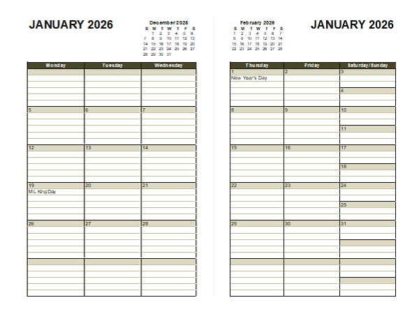 2026 Free Printable Apple Numbers Calendar
